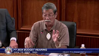 FY 2024 Budget Hearing - Senator Joe S. San Agustin - June 19, 2023 9AM GFD