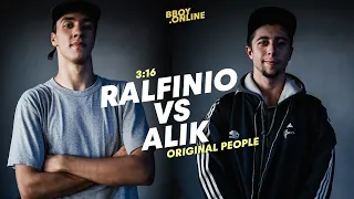 Ralfinio (3:16) vs Alik (Original People) | 8-Rounds Battle | BBOY.ONLINE