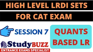 High level LRDI sets for CAT exam: Complete question on Quants based LRDI | StudyBUZZ LRDI