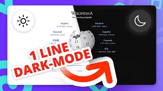 Add Dark Mode to YOUR website with a single line of code