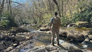 Silent hiking 22 miles through rugged mountain terrain