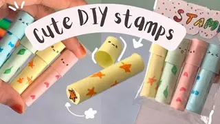 DIY stamps | Cute diy stationary | how to make cute stamps |how to make cute school supplies