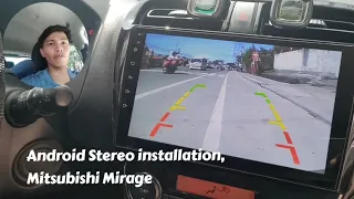 Android stereo installation, Mitsubishi Mirage