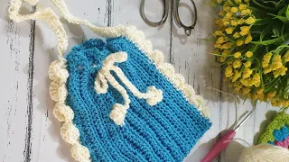 Crochet pouch bag@TheCrochetWorld