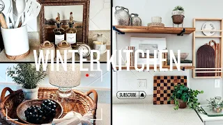 *NEW* COZY WINTER KITCHEN DECORATE WITH ME | SIMPLE AND COZY WINTER KITCHEN DECOR IDEAS