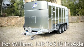 Ifor Williams 14ft TA510 Tri-Axle Livestock Trailer