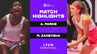 Alycia Parks vs. Maryna Zanevska | 2023 Lyon Semifinal | WTA Match Highlights