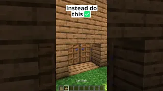 Stop Using Doors in Minecraft❌ #shorts