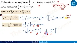 4 Fourier Series | Period 𝟐𝝅 in (0, 𝟐𝝅): Part 2