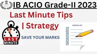 IBACIOII2023CompleteStrategy|Last Days Strategy for IB ACIO Exam #ibacio2023 #ibacio #tipsandtricks