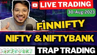 30Aug Live Intraday Trading Today : Finnifty Nifty and Banknifty Option Scalping || Sensex
