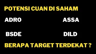 POTENSI CUAN DI SAHAM ADRO ASSA BSDE DILD. BERAPA TARGET TERDEKAT ?