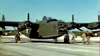 Flying the Consolidated B-24 Liberator Bomber in Restored Color (1943)