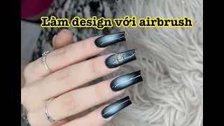 Làm mẫu design đang trend với máy airbrush | Nail art designs 2023 | nail tutorial