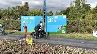 The Kop Hill Climb - vintage / classic motorcycles running the hill.