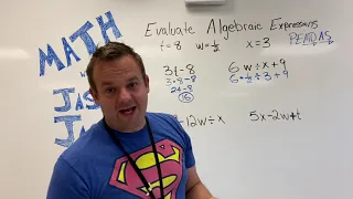 Evaluating Algebraic Expressions 6th Grade Math Lesson