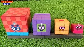 Numberblocks   The Best MOMENT NEW FACE CUBE 8,27,64 and 125   Numberblocks Puzzle Tetris