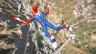 GTA 5 Crazy SPIDERMAN CLIFF Jumps-Falls-Ragdolls ep.52 [Euphoria physics | Funny Moments]