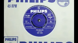 Soul R&B - DAVY JONES - For Your Love - PHILIPS BF 1410 UK 1965 Ed Townsend UK Cut