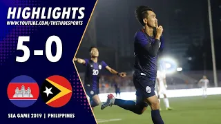 full highlight   Cambodia 5- 0 Timor-Leste | Sea Game 2019 30th Philippines