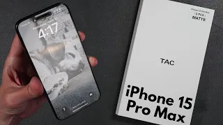 iPhone 15 Pro Max Matte Glass Screen Protector by TAC -  Drop & Scratch Test