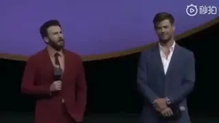 Chris Evans at the Shanghai fan event