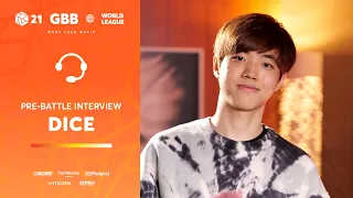 DICE 🇰🇷 | GRAND BEATBOX BATTLE 2021: WORLD LEAGUE | Pre-Battle Interview