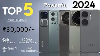 Top 5 Mobile Phones Under 30000 [ April 2024 ] - 8 Gen 1 Soc, 200MP, 4K | Best Mobile Under 30000!