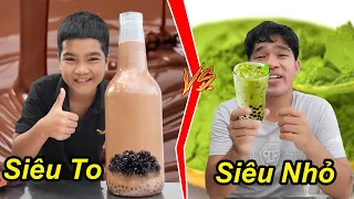 TRẺ TRÂU Bị Thách Thức Thi Làm Trà Sữa Siêu To vs Siêu Nhỏ | TQ97