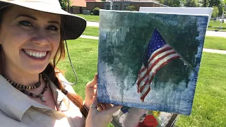 Plein Air Painting an American Flag with Jessica Henry