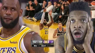 LEBRON REALLY CHOKED... LAKERS vs SPURS HIGHLIGHTS REACTION