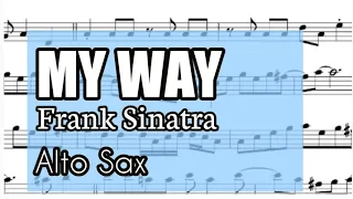 My Way Alto Sax Sheet Music Backing Track Play Along Partitura