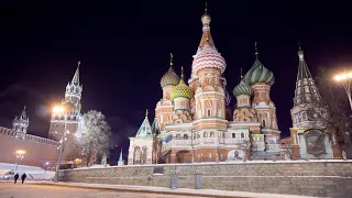 RED SQUARE, Moscow Russia, Christmas time. 4k