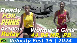 Wolmer's Girls Set Meet Record 44.94 | Ready for Penn Relays | Velocity Fest 15