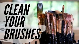 How to Clean Oil Painting Brushes - THE BEST WAY