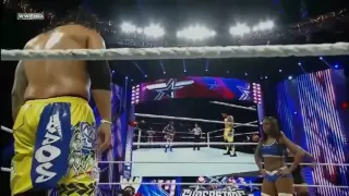 Naomi & Jimmy Uso Staredown