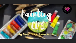 PAINTING CLEAR CDS | Aesthetic Room Decor tutorial | Paint with me! | LifeWorldArt