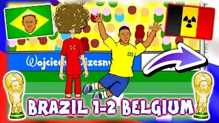 👋🏻BRAZIL OUT!👋🏻 🇧🇷 Brazil vs Belgium 🇧🇪 1-2 (Parody World Cup Goals Highlights Song Neymar Dives)