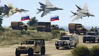 Irani Fighter jets, Drones & Helicopters Attack On Israeli Weapons Supply Convoy Jerusalem GTA-5