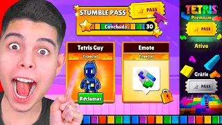 PEGUEI O EMOTE ESPECIAL MAIS ROUBADO COM BUG NO PASSE DE TETRIS DO STUMBLE GUYS!