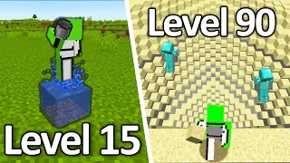 Minecraft IMPOSSIBLE 200 IQ Plays (From Level 1 to Level 100)