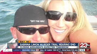 Closing arguments set for Tuesday after day 15 of the Sabrina Limon Murder Trial