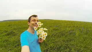 Country life in Russia - driving through a Russian village