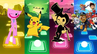 Pikachu vs Bendy vs Kissy Missy vs Paw Patrol Team Tiles Hop EDM Rush!