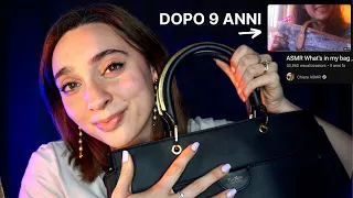 RICREO UN MIO VIDEO ASMR DI 9 ANNI FA 🤍 Cosa c'è nella mia borsa