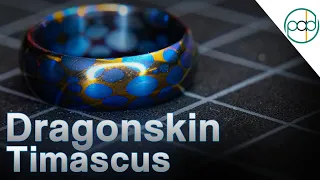 Making the Dragonskin Timascus Ring | Heat forged timascus