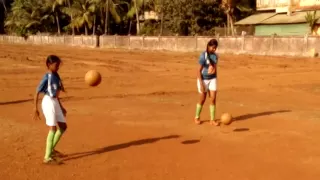 Girls Football Team of United Club of Utorda, South Goa, India.