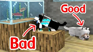 Monster School : BAD DOG and GOOD DOG - Minecraft Animation