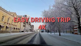 Easy driving trip through the city streets | Krasnoyarsk, Russia (4k UHD)