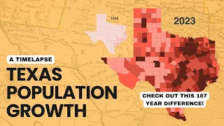 Watch Texas' Population Grow Over The Last 187 Years!